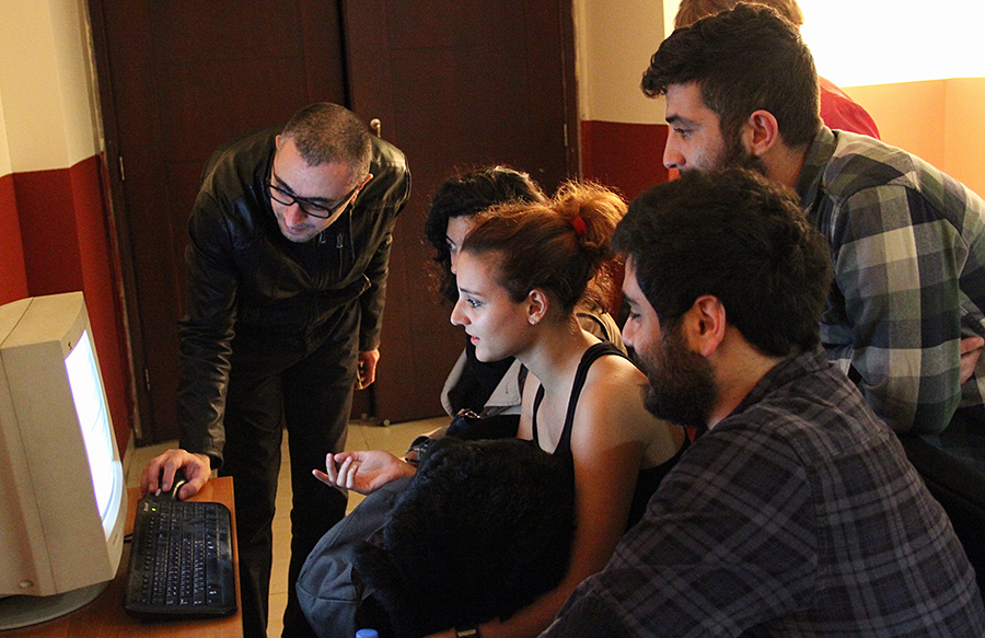 Photo from the exhibition, March 3, 2014, © Ali Zreik