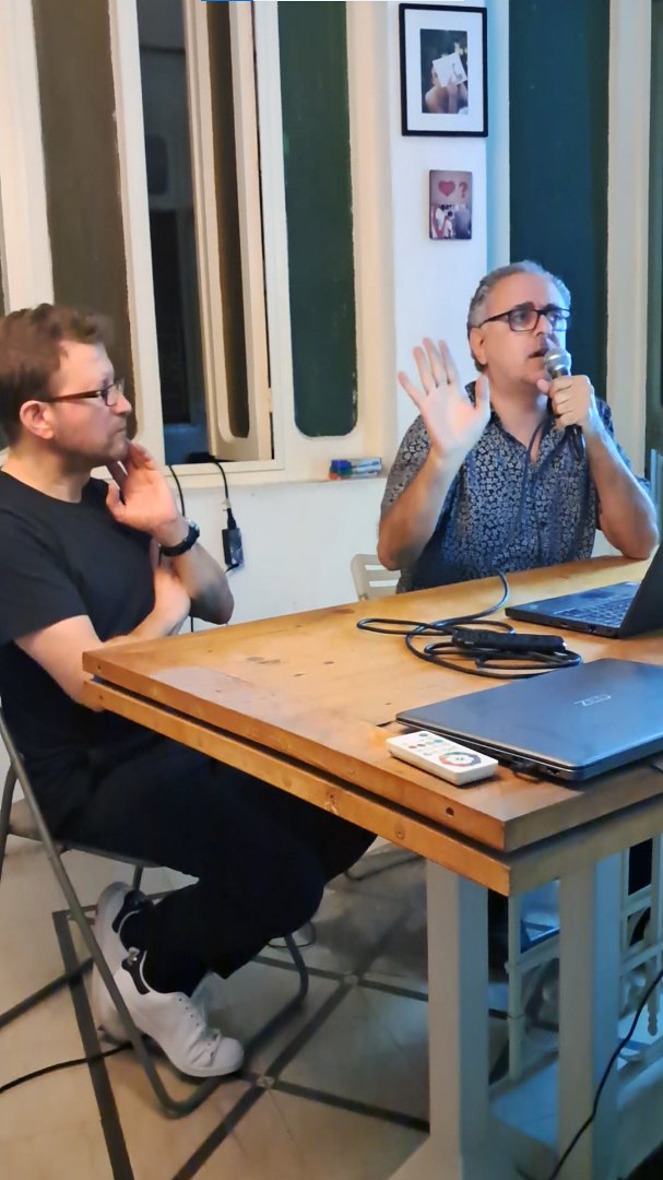 During the lecture, Zico House, Beirut, October 31, 2025