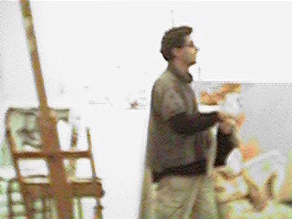 Ricardo Mbarkho in the painting studio · 1999 · 5