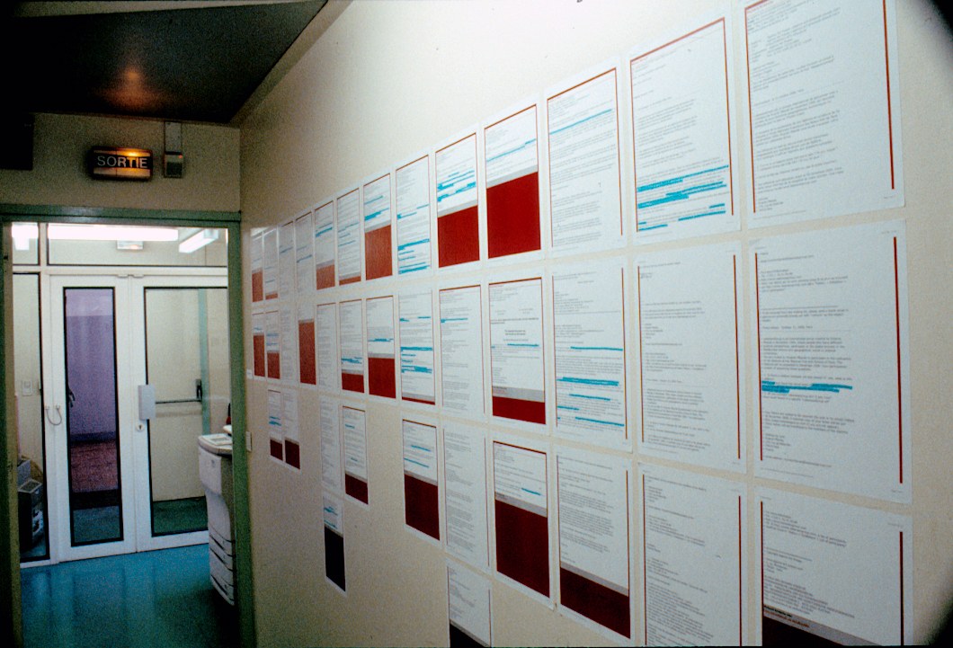 Printed messages on the wall · December 2000 · 3