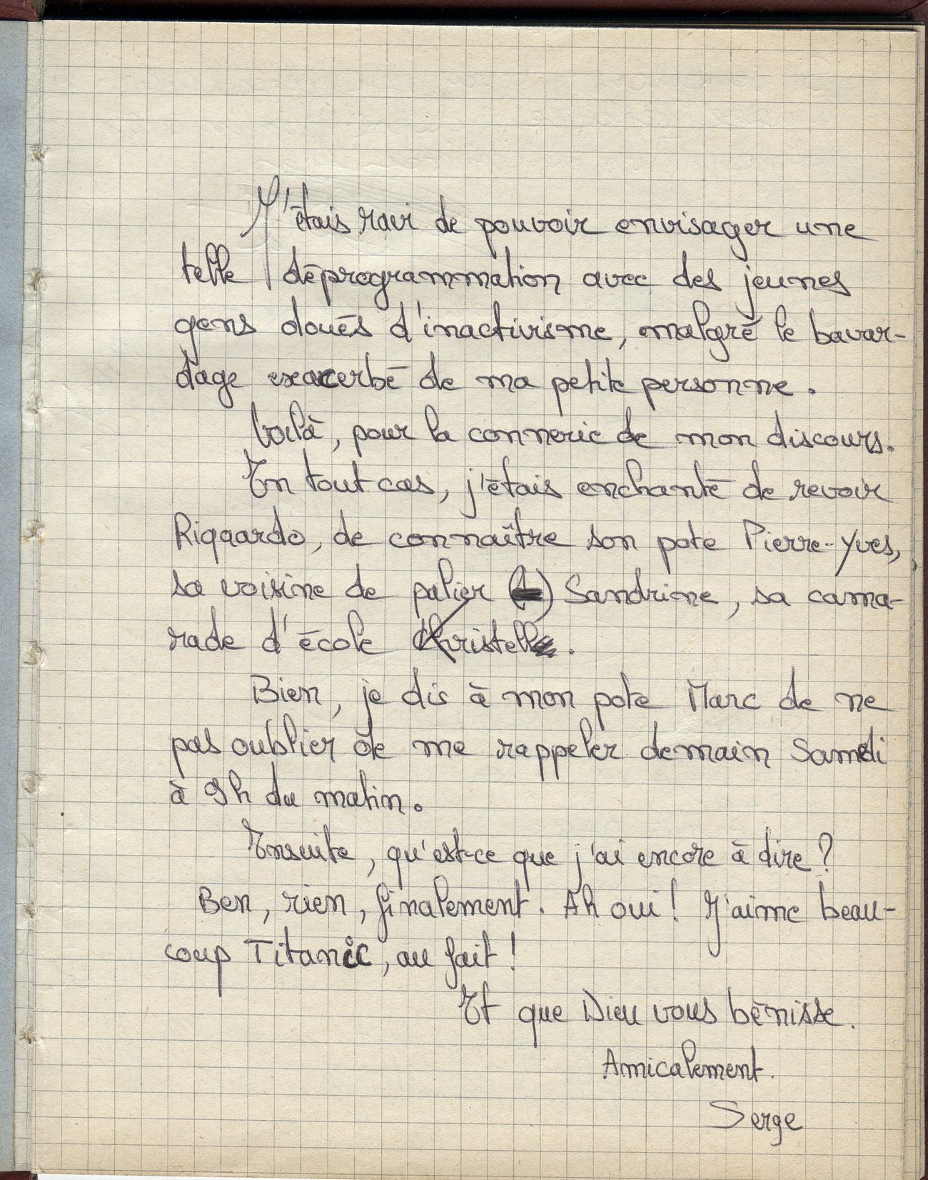 Livre d’or, page 1