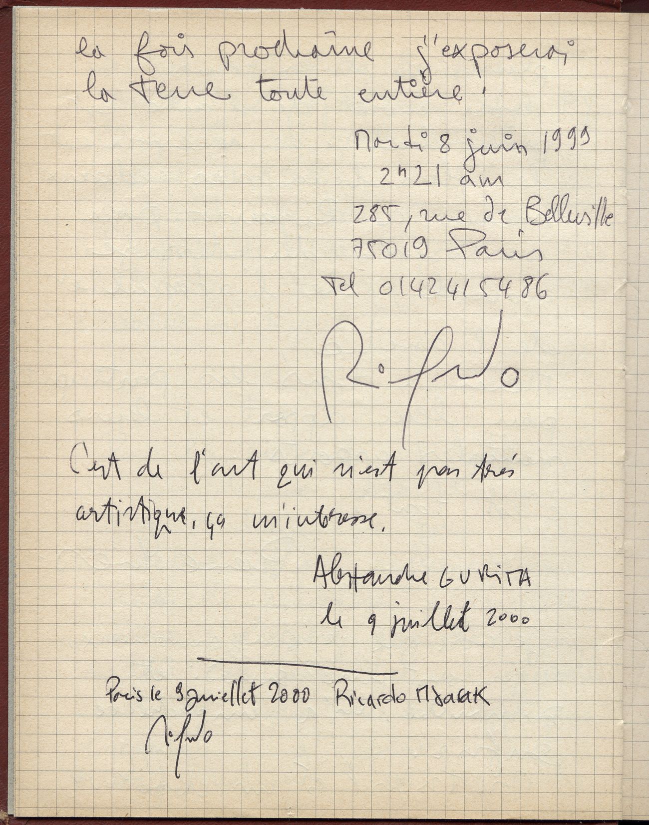 Livre d’or, page 12